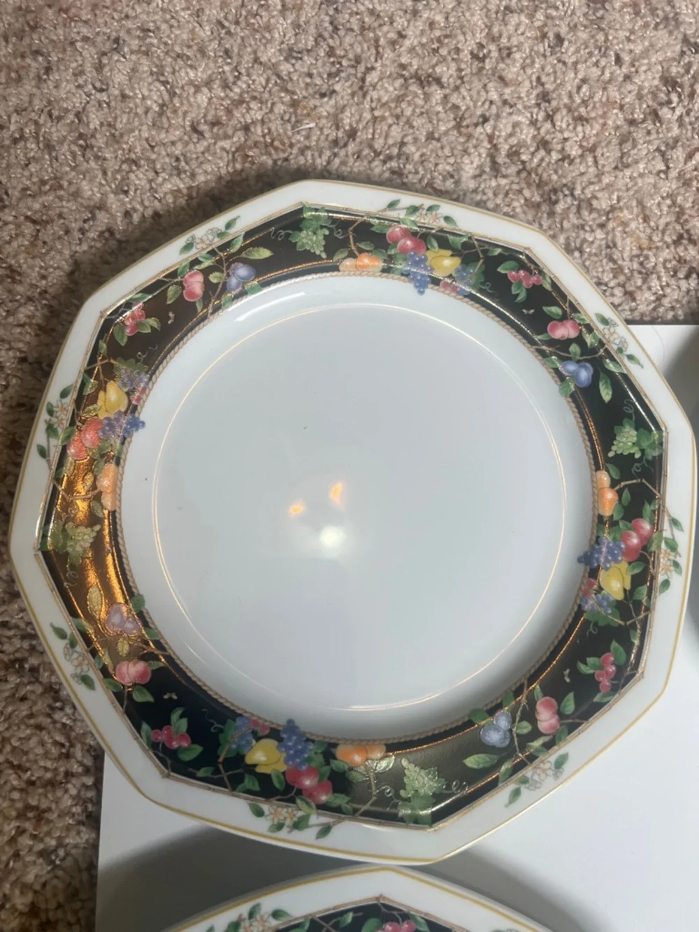 6 Vintage Christopher Stuart Y0012 Orchard Park Fine China 12 Inch Chop Platter